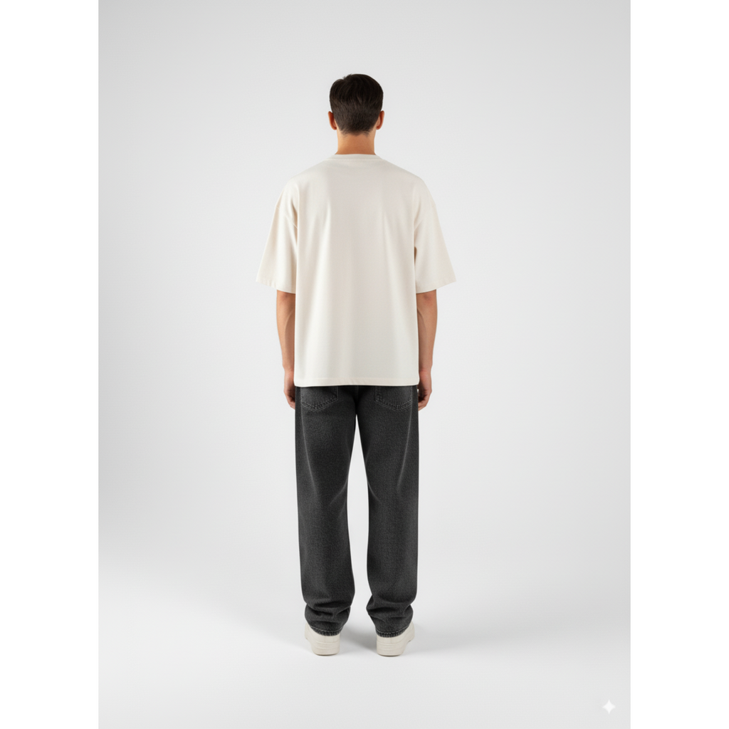 Boxy Fit Tee 250gms | Color Bone
